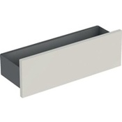 Geberit SMYLE Wandablage - Hochglanzlack, Quadrat 450x148x143 mm, Sandgrau