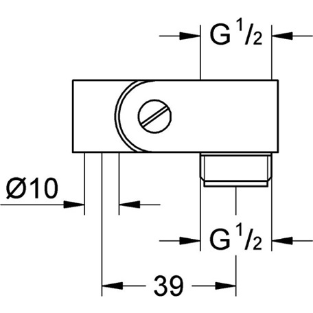 Grohe 1/2 Zoll Gelenkstück SW 28785000 - Hochwertiges Brausegelenkstück