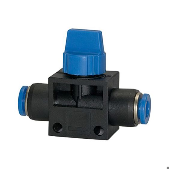 Blaue Serie Gasabsperrventil mit Steckanschluss - für Schlauch-Ø 12mm