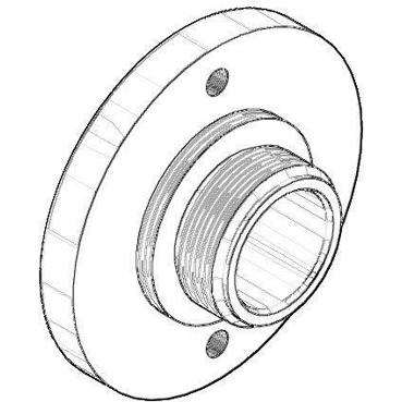 DO Rastbuchsenaufnahme Ersatzteil - 091212053 - 34,5 x 15 mm - Platin Matt