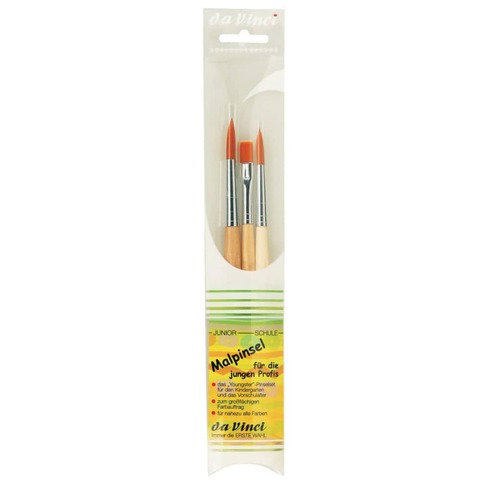 da Vinci GH4234 Junior Pinsel-Set, Größe 8 | 8 | 12 – 3-teiliges Schreibutensilien-Set für kreative Köpfe