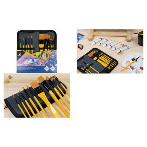 Kangaro Acryl Pinsel Set - 10-teilig im Etui (62340052)