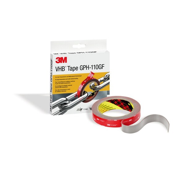 3M™ VHB™ GPH-110GF Dichtband - Grau - 19 mm x 3 m - 1,1 mm - Kurzrolle