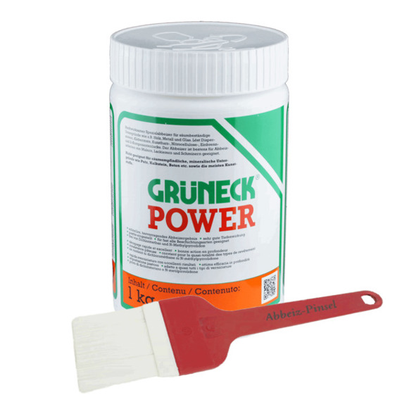 Grüneck® Power Lackentferner-Set mit Abbeizpinsel - 1 kg