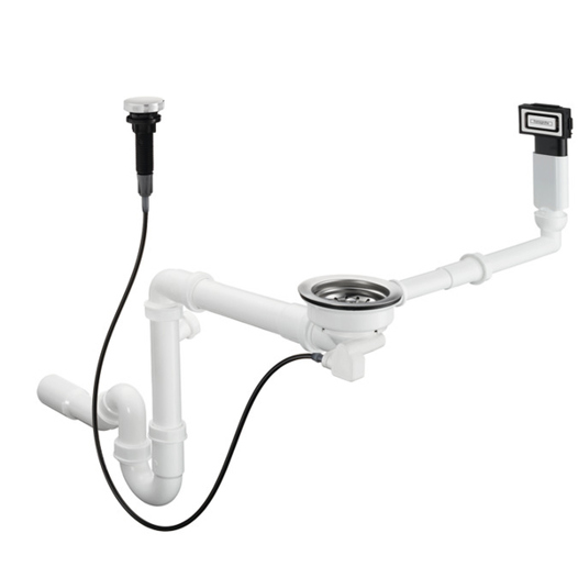 Hansgrohe Geruchverschluss 43937000 für Bad & Dusche - Hochwertige Badefallen Überlaufgarnitur