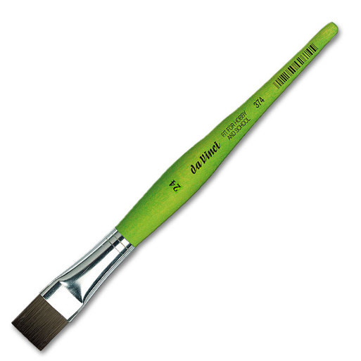 da Vinci 374 Flachpinsel | Größe 24 | Ideal für Schule und Hobby | Synthetikpinsel