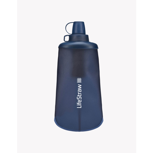 LifeStraw Zusammenklappbare Squeeze Flasche - 650 ml - Outdoor Wasserfilter - Blau