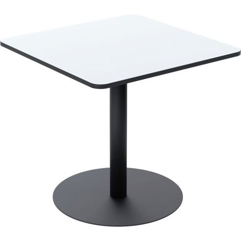 Bistrotisch Paperflow Mezzo - Quadratisch - 800 x 800 x 750 mm - Melaminharz MDF mit Stahlgestell - Weiss/Mattschwarz
