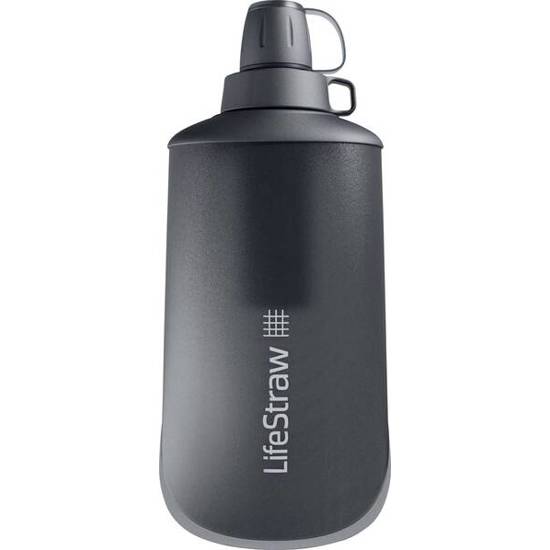LifeStraw Faltbare Trinkflasche Grau - 0,65 l Outdoor-Wasserfilter