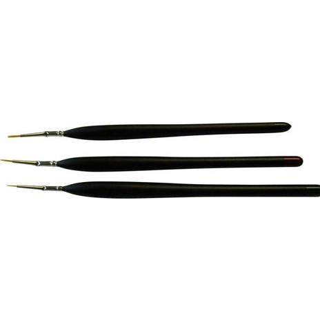 3-teiliges Modellbau-Synthetikpinsel-Set - Zahnpinsel