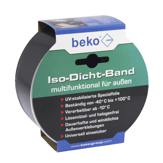 Beko Iso-Dicht-Band Schwarz – 60 mm x 25 mm für Außenanwendungen