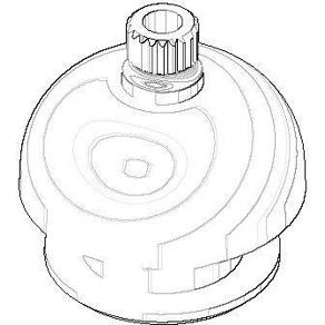 DO Rastbuchsenaufnahme - Ersatzteile 091212011, 30 x 30,5 x 30 mm, chrom