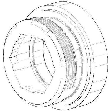 DO Rastbuchsenaufnahme Ersatzteile - Chrom, D. 19,5 x 9,5 mm
