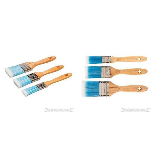 3-teiliges Set Flachpinsel & Lackpinsel mit Synthetischen Borsten – Hochwertige Malerpinsel für Perfekte Lackierergebnisse