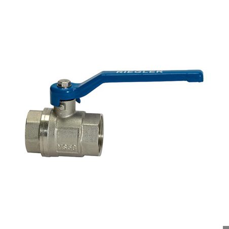 Gas-Kugelhahn »Valve Line« mit Handhebel in Blau - MS Verarbeitet - IG/IG - G 1 1/4"