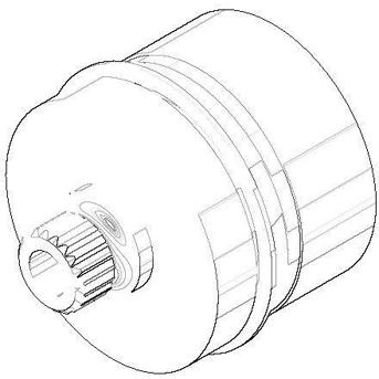 Ersatzteil DO Griff Rastbuchsenaufnahme - 90121200700, D. 29 x 26 mm, Chrom