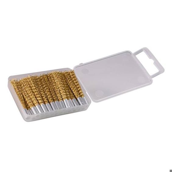ECOBRA Messingdraht-Ersatzpinsel - Ø 4 mm, Länge 40 mm, 25 Stück in der Dose | Ideal für Backpinsel
